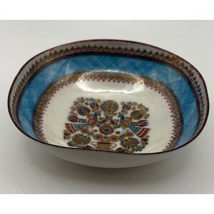 Vintage Goldscheider Austrian Porcelain trinket Dish with Peacock Decoration.